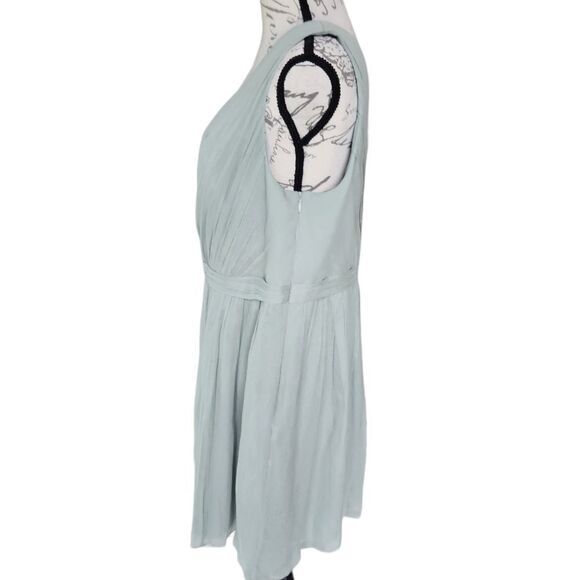 J. Crew NWT Kylie Silk Chiffon Dress in Dusty Shale Women's size‎ 16 - Picture 5 of 9